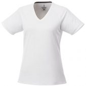 Модная женская футболка Amery  с коротким рукавом и V-образным вырезом, белый (M), арт. 016799003