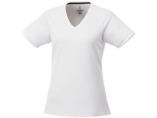 Модная женская футболка Amery  с коротким рукавом и V-образным вырезом, белый (2XL), арт. 016799303