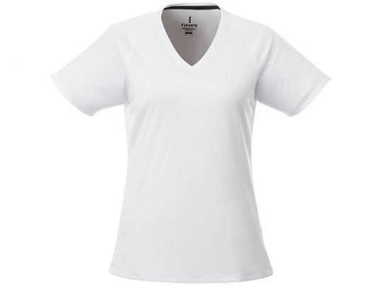 Модная женская футболка Amery  с коротким рукавом и V-образным вырезом, белый (2XL), арт. 016799303