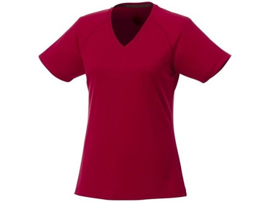 Модная женская футболка Amery  с коротким рукавом и V-образным вырезом, красный (M), арт. 016799603