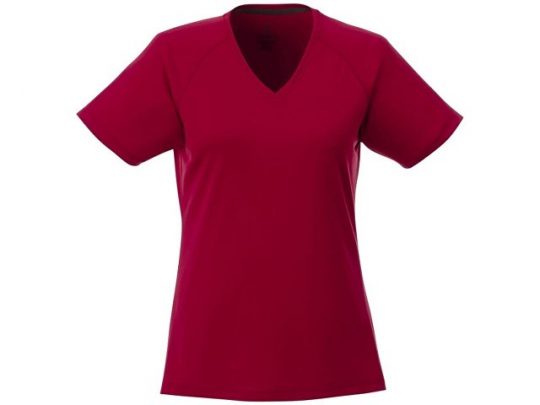 Модная женская футболка Amery  с коротким рукавом и V-образным вырезом, красный (XL), арт. 016799803