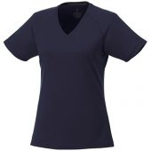 Модная женская футболка Amery  с коротким рукавом и V-образным вырезом, темно-синий (S), арт. 016801303
