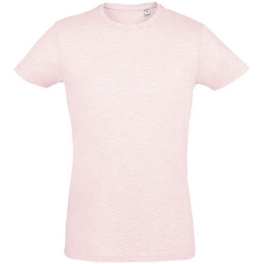 Футболка мужская приталенная REGENT FIT розовый меланж, размер L