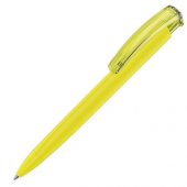 Ручка шариковая трехгранная UMA TRINITY K transparent GUM, soft-touch, желтый, арт. 016977303