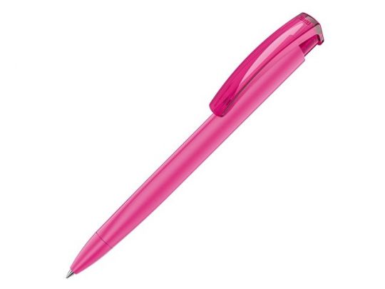Ручка шариковая трехгранная UMA TRINITY K transparent GUM, soft-touch, розовый, арт. 016977503