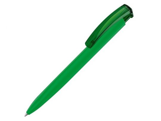 Ручка шариковая трехгранная UMA TRINITY K transparent GUM, soft-touch, зеленый, арт. 016977203