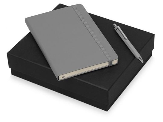 Подарочный набор Moleskine Hemingway с блокнотом А5 и ручкой, серый, арт. 017065203
