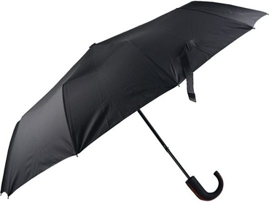 Складной зонт полуавтоматический, черный, арт. 017047303