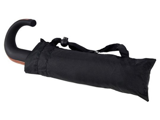 Складной зонт полуавтоматический, черный, арт. 017047303