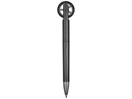 Ручка пластиковая шариковая со спиннером Wheel, темно-серый/серебристый, арт. 017134003