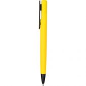 Ручка пластиковая soft-touch шариковая Taper, желтый/черный, арт. 017223203