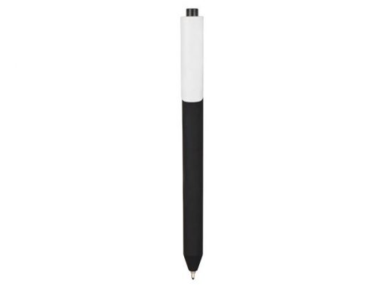 Ручка шариковая Pigra модель P03 PRM софт-тач, черный/белый, арт. 017229103