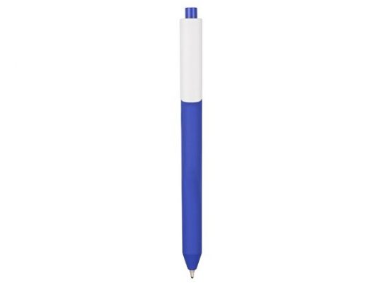 Ручка шариковая Pigra модель P03 PRM софт-тач, синий/белый, арт. 017228903