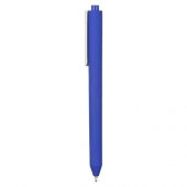Ручка шариковая Pigra модель P03 PRM софт-тач, синий/белый, арт. 017228903