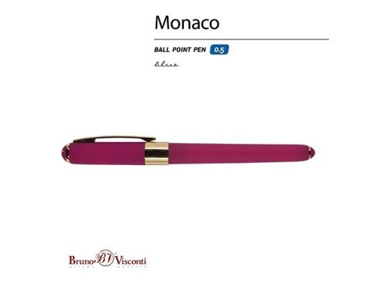 Ручка пластиковая шариковая Monaco, 0,5мм, синие чернила, пурпурный, арт. 017428103