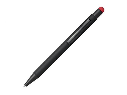 Резиновая шариковая ручка-стилус Dax, черный, арт. 017507703