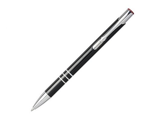Шариковая кнопочная цветная ручка Moneta с лазерной гравировкой, черный, арт. 017508303