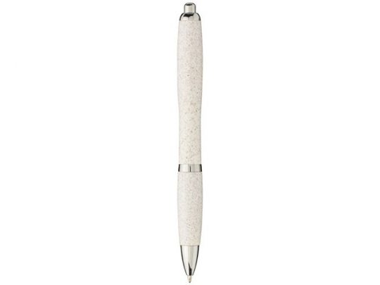 Шариковая ручка Nash из пшеничной соломы с хромированным наконечником, хром, арт. 017503903