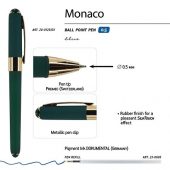 Ручка пластиковая шариковая Monaco, 0,5мм, синие чернила, зеленый, арт. 017429903