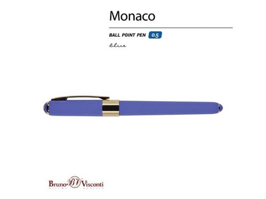 Ручка пластиковая шариковая Monaco, 0,5мм, синие чернила, лиловый, арт. 017429403