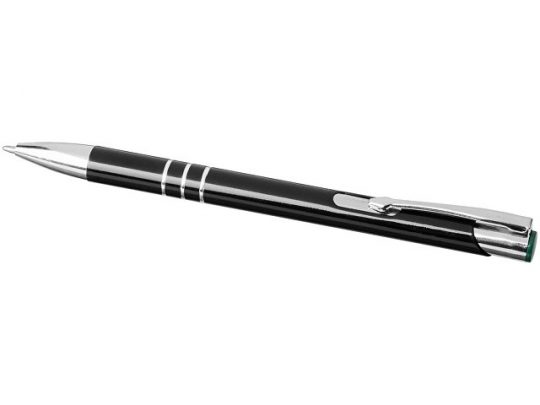 Шариковая кнопочная цветная ручка Moneta с лазерной гравировкой, черный, арт. 017508403