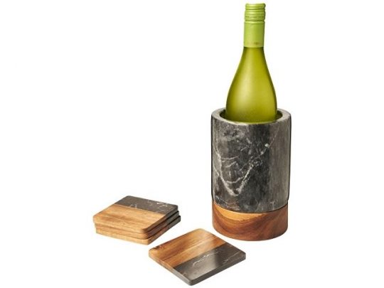Охладитель для вина Harlow из мрамора и древесины, дерево,серый, арт. 017509803