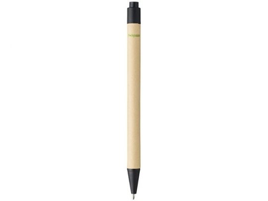 Шариковая ручка Berk из переработанного картона и кукурузного пластика, черный, арт. 017505303