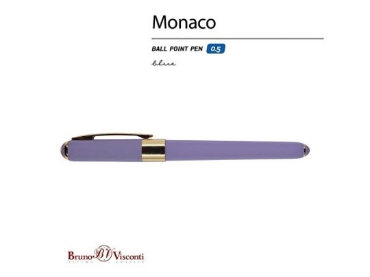Ручка пластиковая шариковая Bruno Visconti Monaco, 0,5мм, синие чернила, лавандовый, арт. 017429203