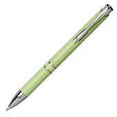 Шариковая кнопочная ручка Moneta из АБС-пластика и пшеничной соломы, зеленый, арт. 017504703