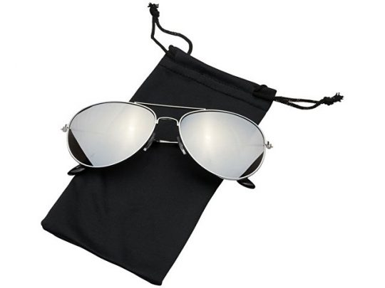 Солнечные очки Aviator с цветными зеркальными линзами, серебристый, арт. 017497903