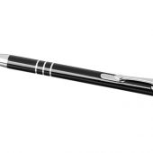 Шариковая кнопочная цветная ручка Moneta с лазерной гравировкой, черный, арт. 017508503