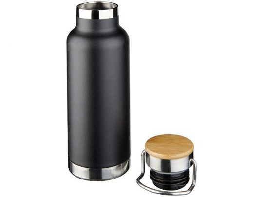 Медная спортивная бутылка с вакуумной изоляцией Thor объемом 480 мл, черный, арт. 017495503