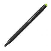 Резиновая шариковая ручка-стилус Dax, черный, арт. 017507803