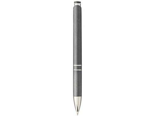 Шариковая кнопочная ручка Moneta из АБС-пластика и пшеничной соломы, черный, арт. 017504503
