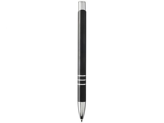 Шариковая кнопочная цветная ручка Moneta с лазерной гравировкой, черный, арт. 017508103