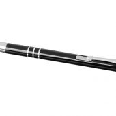 Шариковая кнопочная цветная ручка Moneta с лазерной гравировкой, черный, арт. 017508303