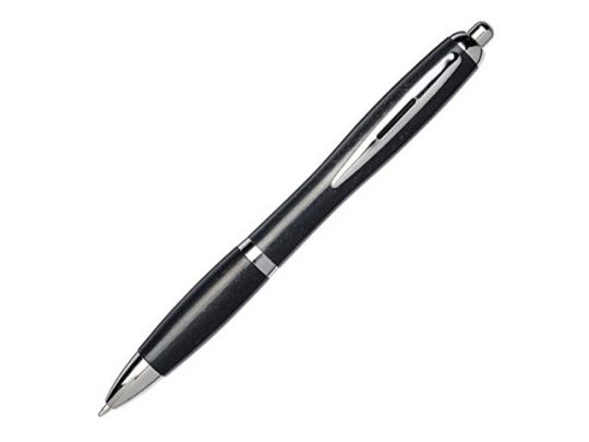 Шариковая ручка Nash из пшеничной соломы с хромированным наконечником, черный, арт. 017503803