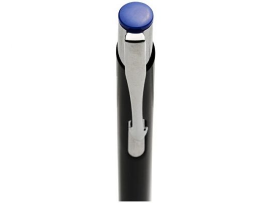 Шариковая кнопочная цветная ручка Moneta с лазерной гравировкой, синий, арт. 017508203