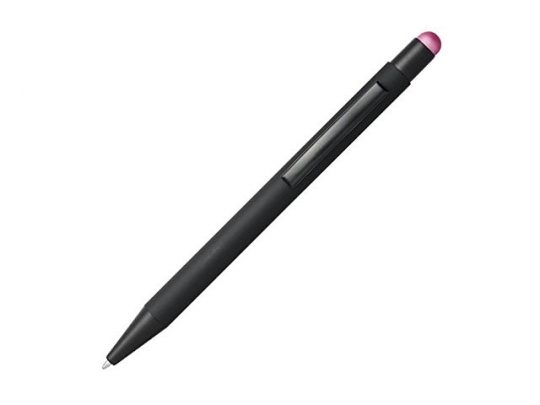 Резиновая шариковая ручка-стилус Dax, черный, арт. 017508003