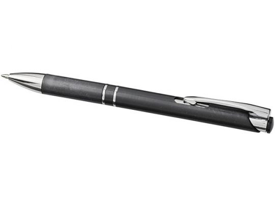 Шариковая кнопочная ручка Moneta из АБС-пластика и пшеничной соломы, черный, арт. 017504503