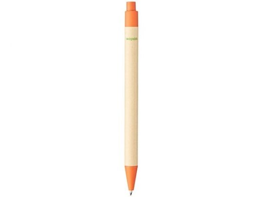 Шариковая ручка Berk из переработанного картона и кукурузного пластика, оранжевый, арт. 017505503