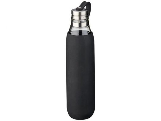 Стеклянная спортивная бутылка Oasis объемом 650 мл, черный, арт. 017494903