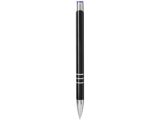 Шариковая кнопочная цветная ручка Moneta с лазерной гравировкой, синий, арт. 017508203