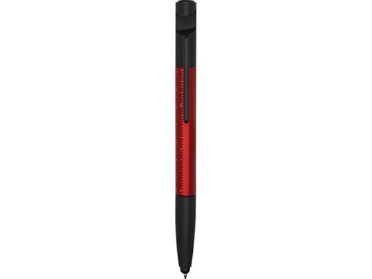 Ручка-стилус металлическая шариковая многофункциональная (6 функций) Multy, красный, арт. 017423503