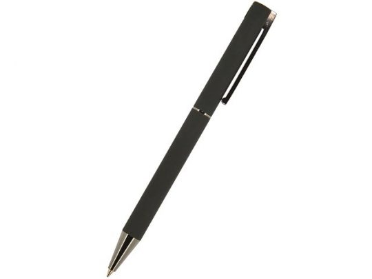 Ручка Bruno Visconti Bergamo шариковая автоматическая, черный металлический корпус, 1.0 мм, синяя, арт. 017355203