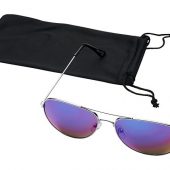 Солнечные очки Aviator с цветными зеркальными линзами, фуксия, арт. 017497803