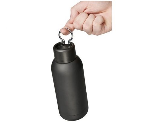 Спортивная бутылка с вакуумной изоляцией Brea объемом 375 мл, черный, арт. 017496703