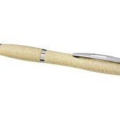 Шариковая ручка Nash из пшеничной соломы с хромированным наконечником, желтый, арт. 017504303