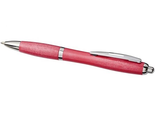 Шариковая ручка Nash из пшеничной соломы с хромированным наконечником, фуксия, арт. 017504203