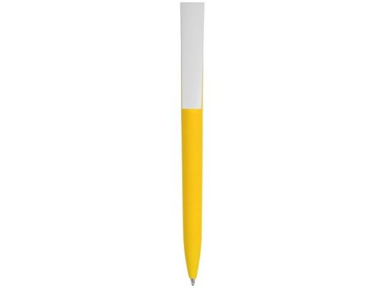 Ручка пластиковая soft-touch шариковая Zorro, желтый/белый, арт. 017566203